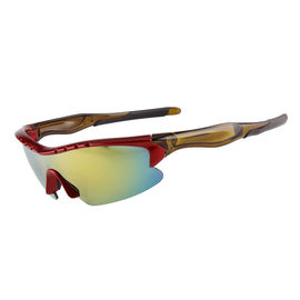 Vidros elegantes dos óculos de proteção do esporte, resistência de impacto de grande resistência de ciclagem dos óculos de sol fornecedor